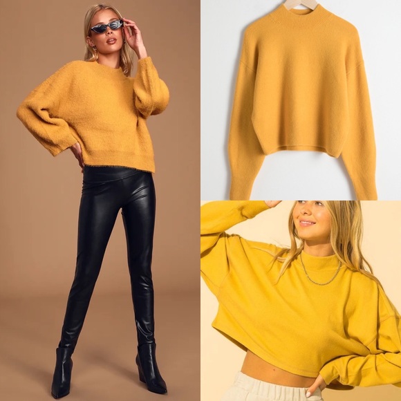 Vans Sweaters - 💛🧡NWOT Vans Mustard Yellow Mock Sweater 🧡💛